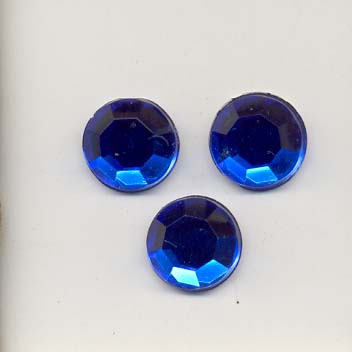 Stick-On Acrylic stones - 11mm round, royal