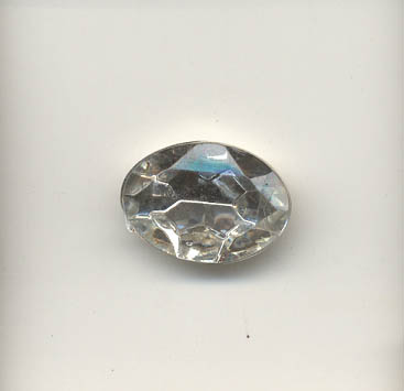 Acrylic stone - 18x13mm oval, crystal