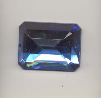 Sew-on acrylic stones - Oblong, light sapphire