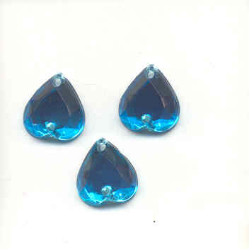 Sew-on acrylic stones - Turquoise