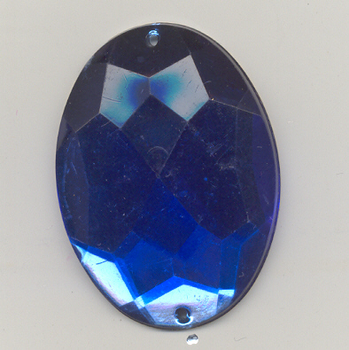 Oval sew-on acrylic stones - 31x42mm