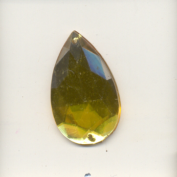 Pear sew-on acrylic stones - 17x28mm