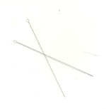 Collapsible eye beading needle