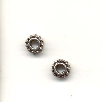 Antique spacer bead - Silver coloured