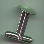 Silver coloured cufflinks