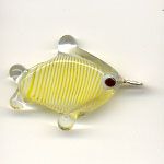 Glass fish pendant - Pale Yellow