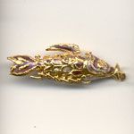 Articulated cloisonne goldfish - Violet