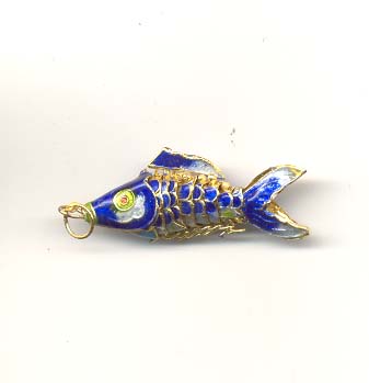 Cloisonne fish pendants