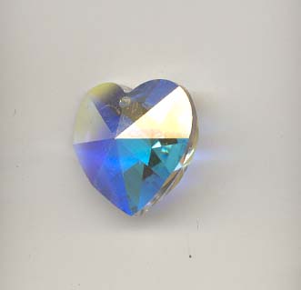 Swarovski 6202 Heart, 18mm, AB Crystal