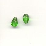 7x5mm faceted glass pendants - Dark green