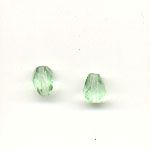 7x5mm faceted glass pendants - Light green