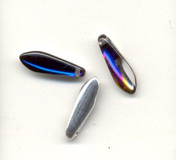 AB moon bead -  5x16mm - dagger - amethyst