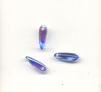 AB moon bead -  3x11mm - dagger - pale blue