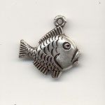 Fish charms - Antique Silver