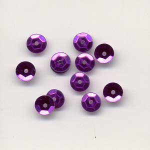 Sequins, Faceted 5mm, Mauve